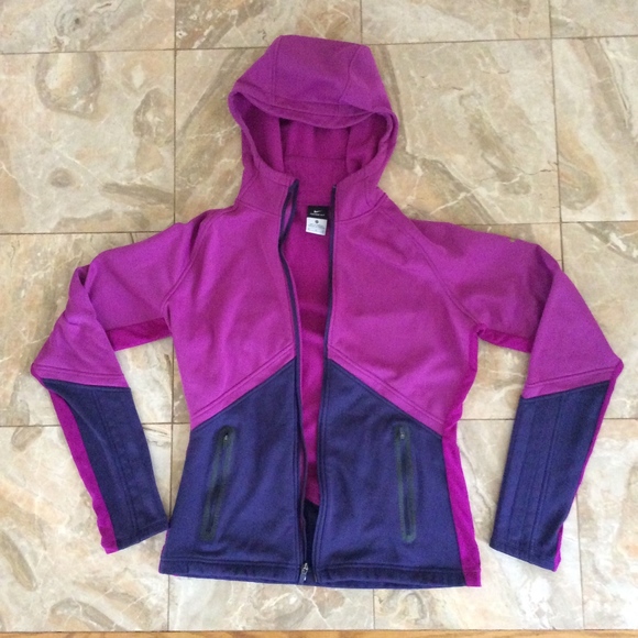 Nike Jackets & Blazers - Nike Purple Therma-Fit Zip-Up Jacket Size M